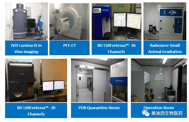 hjc黄金城藥理部擁有IVIS Lumina III, PET-CT, BD LSRFortessa-16, Flow Cytometry等儀器，提供符合申報，支持臨床試驗的藥效評價服務。